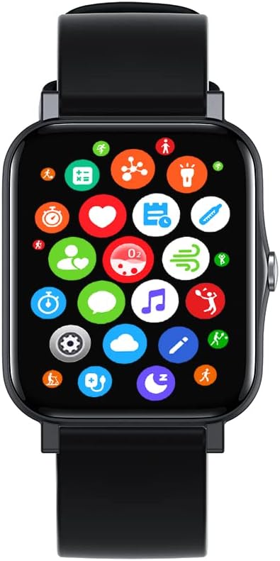 Smart Watch Fitness Tracker 1.69in Full Touch Screen IP68 Waterproof Watch, Smartwatch for Android and IOS Phones,100 Sport Modes and 6 Health Monitoring Functions Fitness Watch, Man Women Smart Watch