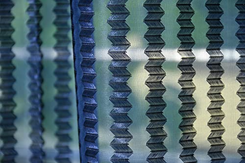 Image of Premium Polyester Floral Sheer Printed Net Combination Transparent Beautiful Curtains Set of 3 Piece for Long Door Blue 9 Feet