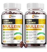 ZHPHK Mullein Leaf Extract for Lungs Softgels, Lung Detox Cleanse Respiratory Lung Support, Herba...