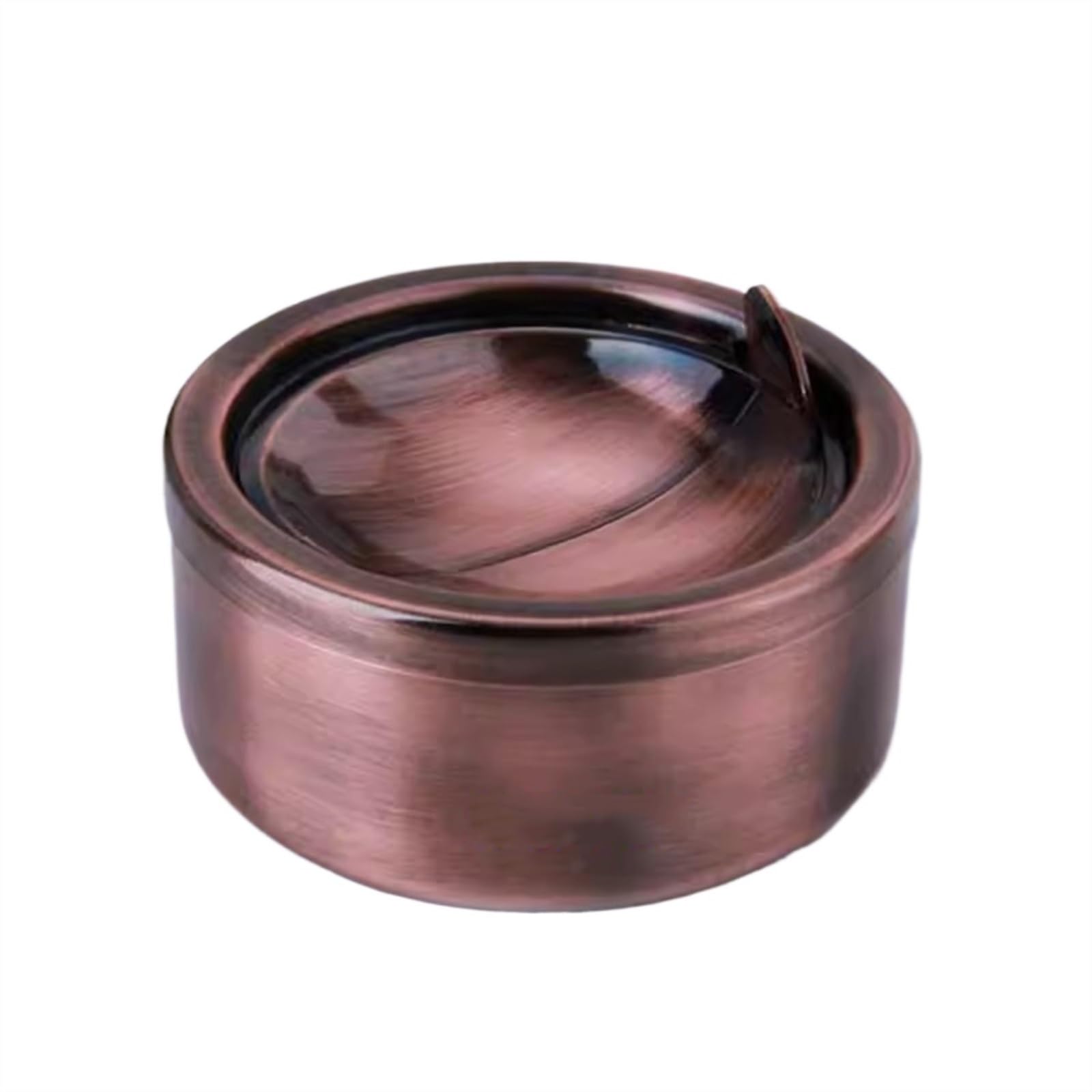 Wqqyu6hkf Chrome Indoor Decorative Fluted Classic Metal Ashtray With Lid For Cigarettes - Windproof Outdoor Indoor For Desktop(Chrome)