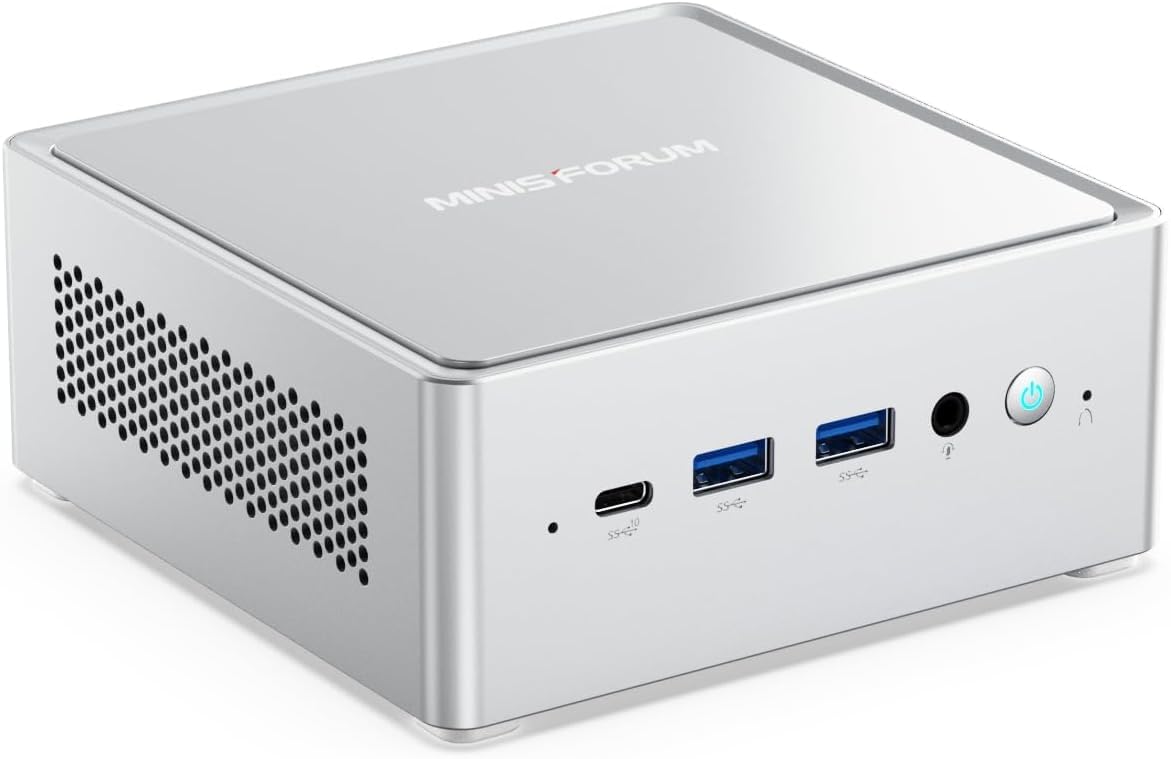 MINISFORUM NAB9S Mini PC, procesador Intel Core i9-13900HK 14C/20T hasta 5,4 GHz, Intel Iris Xe Graphics Mini Computer, 16GB DDR4 y 512GB SSD, Salida 4K cuádruple, 2,5G RJ45 LAN x 2, Wi-Fi6E et BT5.2