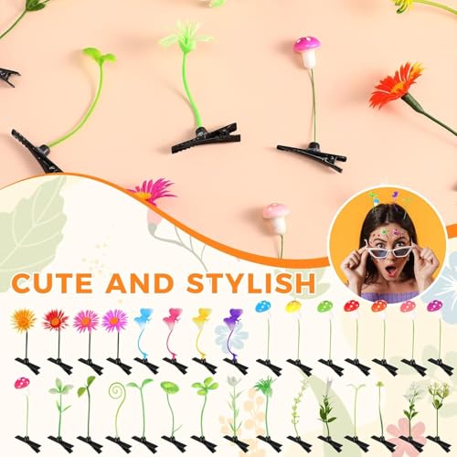 50 pinzas mixtas para cabello hojas pequeñas en paquete miniatura 6
