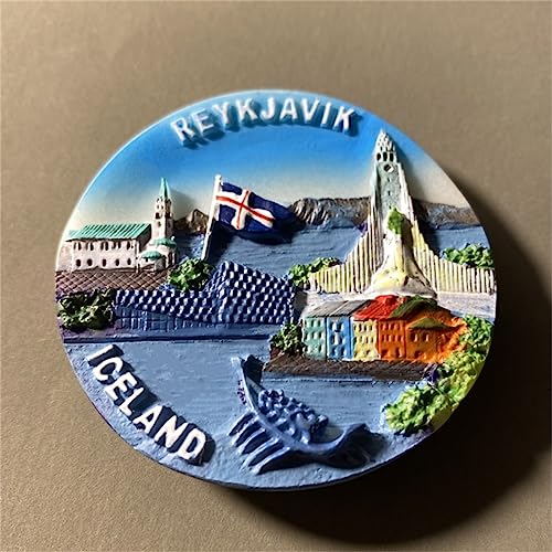 Imán Decorativo para Refrigerador Souvenir Reykjavik miniatura 2
