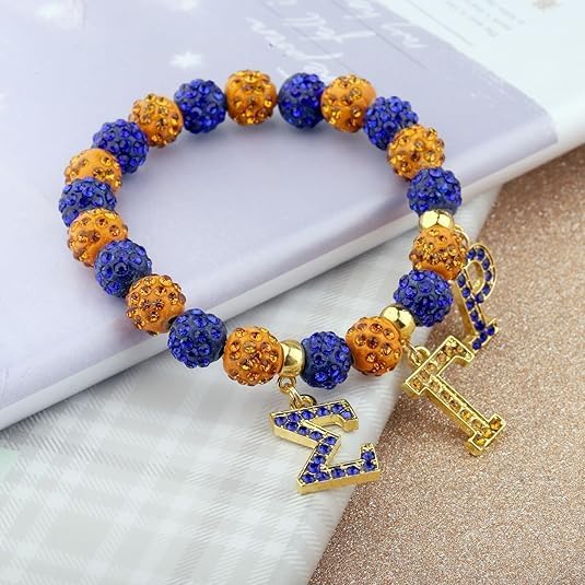 CHOORO Sorority Letter Charm Sorority Beads Bracelet Gift Greek Sorority Jewelry Gift - Image 4