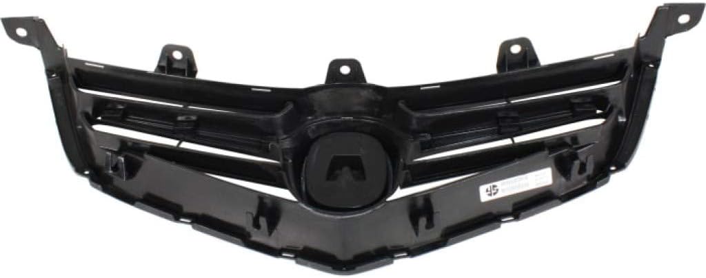 For Acura TSX Grille Assembly 2004 2005 | Painted Black Shell and Insert Plastic | AC1200110 | 71121SECA01ZA