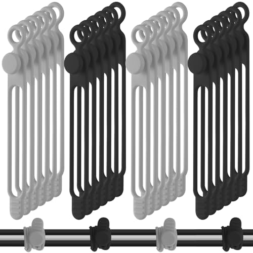 Nuanchu 40-Pack Silicone Cable Ties