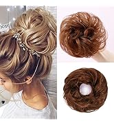 Uotp 100% Human Hair Messy Bun Hair Pieces Drawstring Hair Scrunchie Wedding Donut Hair Ring Dail...