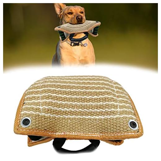 Morezi Dog Targeting Bite Wedge Tug Toy for Malinois,German Shepherd,Schutzhund Training,Jute/French Linen