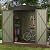 Patiowell 6x4 FT Outdoor Storage Shed, Garden Tool Storage Shed with Sloping Roof and Double Lockable Door, Outdoor Shed for Garden Backyard Patio Lawn, Brown
