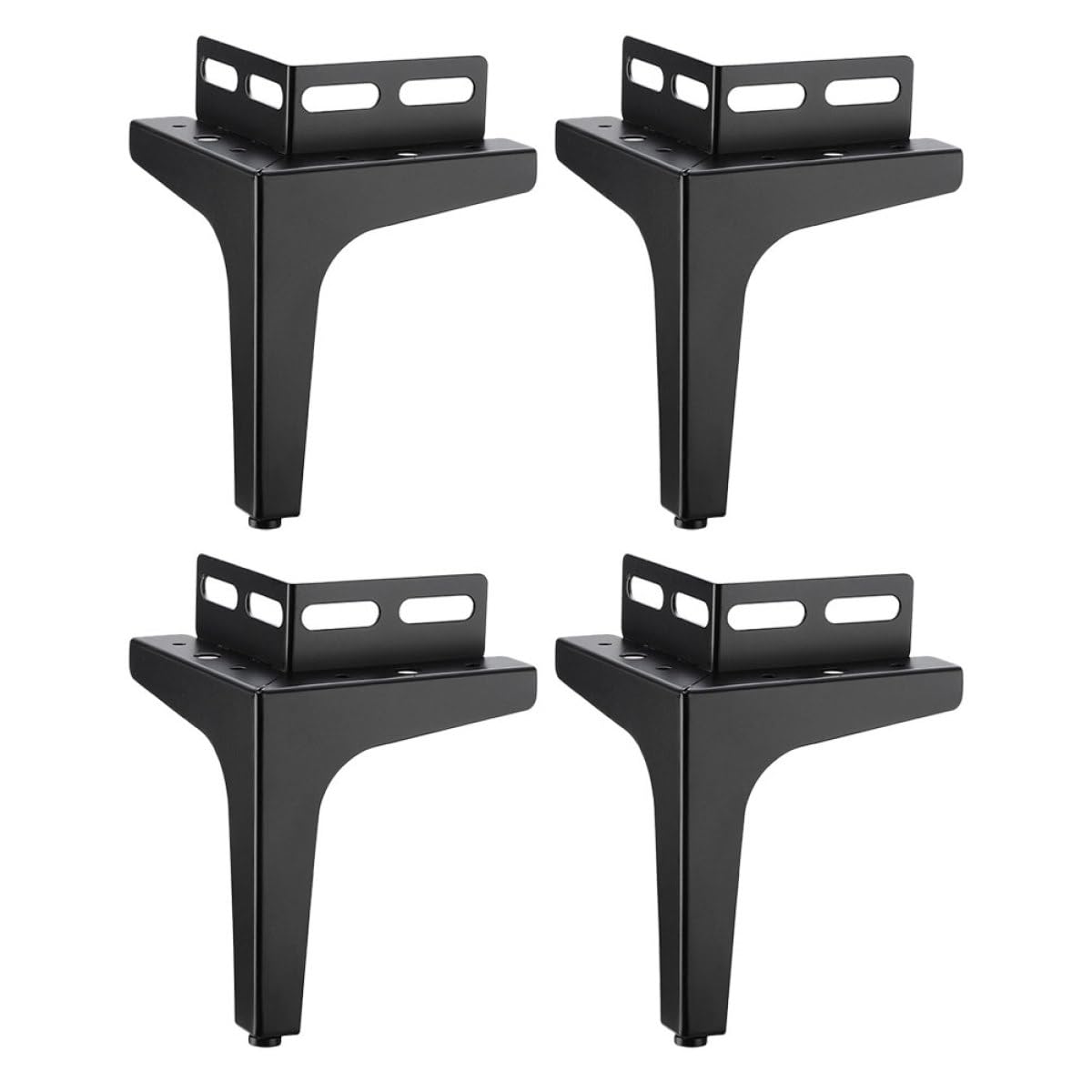 Toddmomy Gambe in Acciaio Laminato Freddo per Mobili 4 Pezzi, Piedini per Letti e Armadi, Base a Tre Punte, Altezza 15 CM, Supporto Stabile per Mobili da Soggiorno
