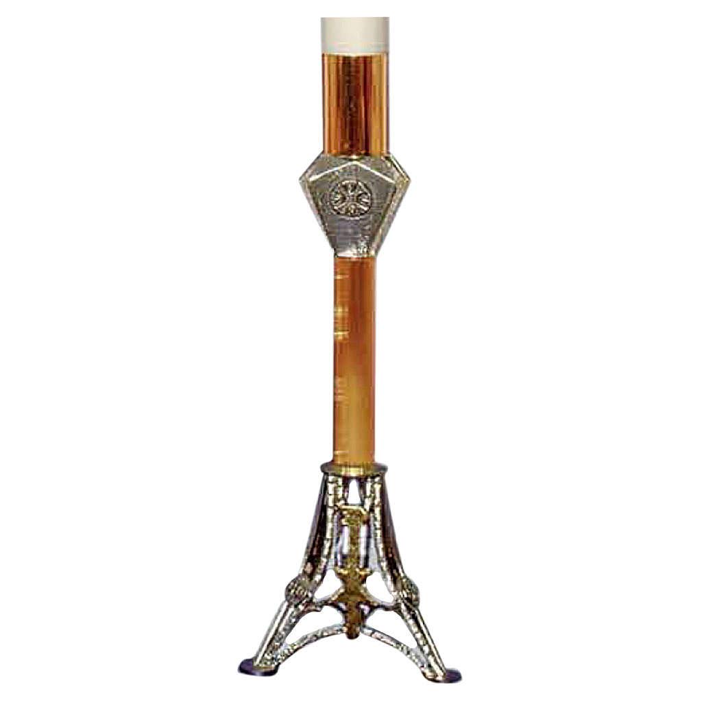 Candle Holder in Two Tone cast Brass Measuring 72cm