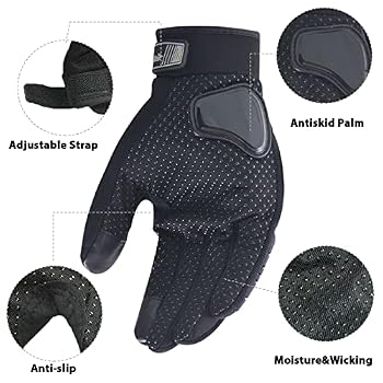 Gants Moto TRABIG Homologués - Écran Tactile, Anti-Impact - Respirants Pour Scooter, Vélo - Unisexe