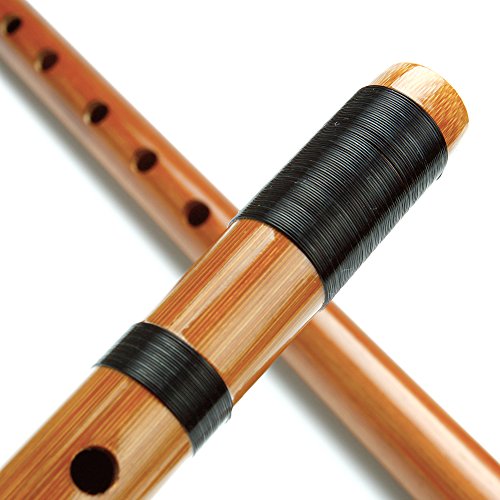 Japanese Bamboo Flute With Black Lines 7/8 Hon Handmade Bamboo Musical Instrument (8 Hon) #TOP4