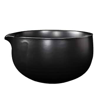 Amazon｜抹茶碗 ホワイト 約奥12cm×高6.7cm 焼締め手付抹茶碗