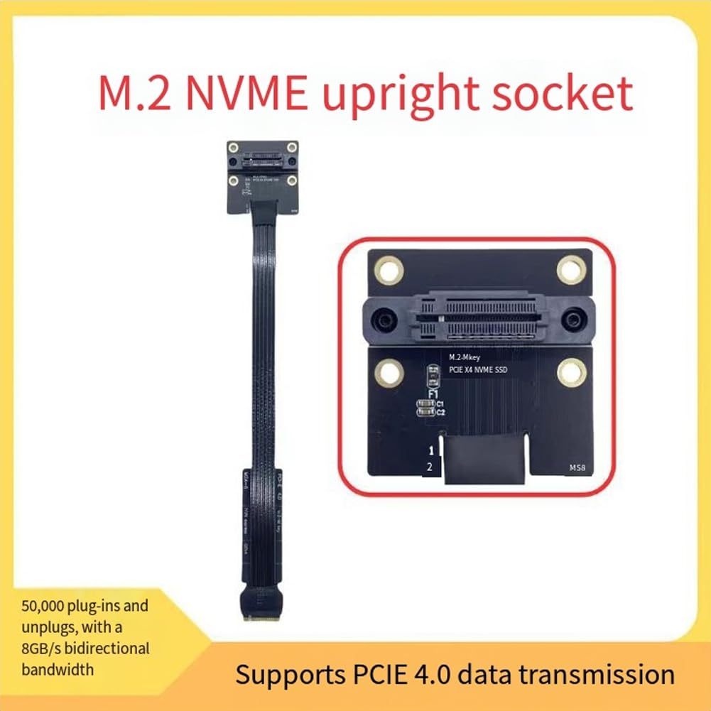 M. 2 M do przedłużacza NVME SSD, szybki kabel PCIe 4.0 PCI-E 8 GB/S M. 2 gniazdo pionowe 40 cm