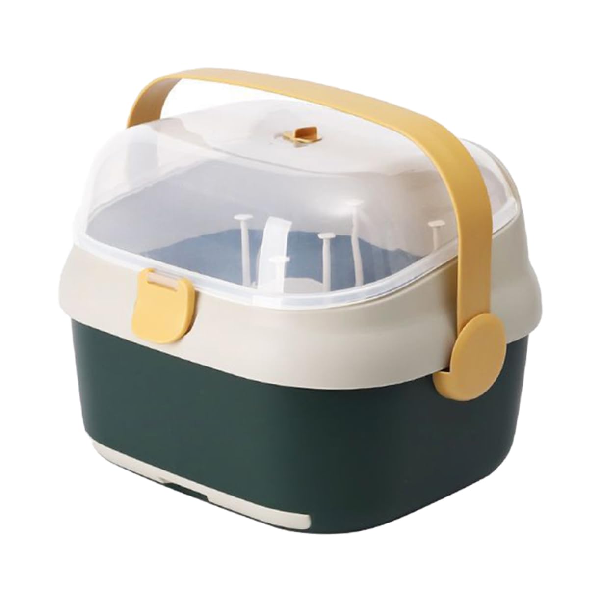 Trockenbox für Babyflaschen und Stillzubehör Aufbewahrungsbox aus Pp Staubdichter Milchflaschenhalter mit Deckel Geeignet zur Trockenen und Sicheren Aufbewahrung von Babyprodukten