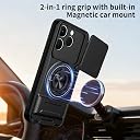 Glaxx Heavy Duty Ring Back Case Cover for Realme 15T/Narzo 90 - Kickstand, Camera Slider Protection with Magnetic Ring Rugged Bumper Hard Back Cover for Realme 15T/Narzo 90 gallery image