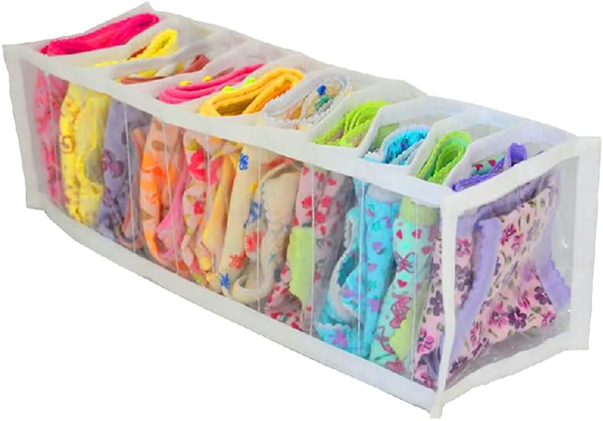 kit 4 Colmeia Organizadora de gavetas para calcinha, meias, cuecas 10x12x35cm Branco - Organizalux