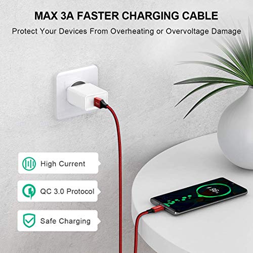 image for etguuds USB to USB C Cable 3.3ft, 2-Pack USB A to Type C Charger Cord 