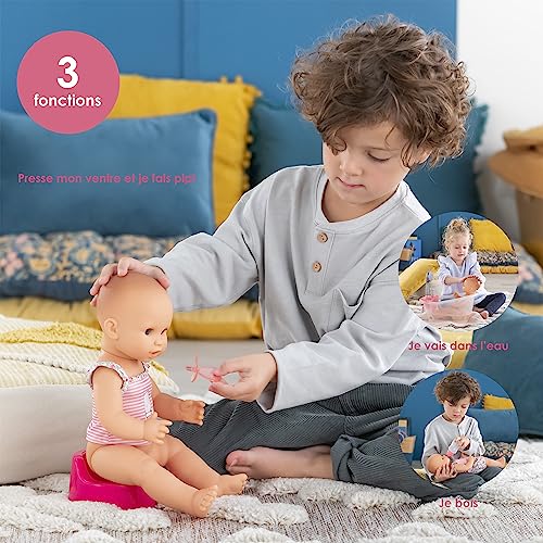 Corolle Muñeca Bebé Emma 14" con 3 Accesorios miniatura 5