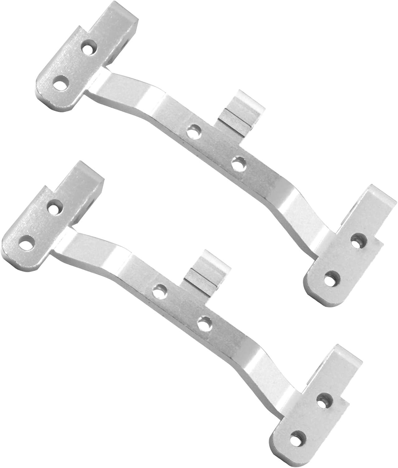 2Pack Metal RC Pull Rod Base Seat Mounts Compatible with WPL C14 C14K C24 C24K 1/16 RC Car Military Truck Crawler Upgrade Parts,Silver image 5