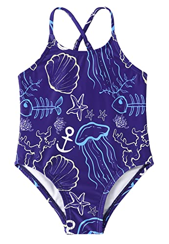 Image of Girls One Piece Swimsuit Recycled Fabric UPF50+ Bathing Suit for Kids