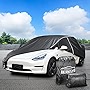 BERKSYDE Car Cover for Tesla Model 3 2017-2022 All Weather 6 Layers Full Car Cover with Ventilated Mesh Charge Port and Storage Bag