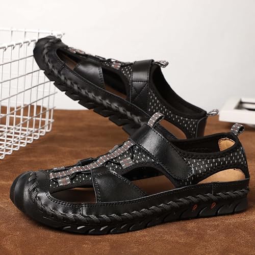 Men's Sports Sandals Breathable Hollowing Quick Drying Beach Fisherman Shoes Non-Slip Closed Toe Hiking Cross-Country Climbing Camping Work Shoes3