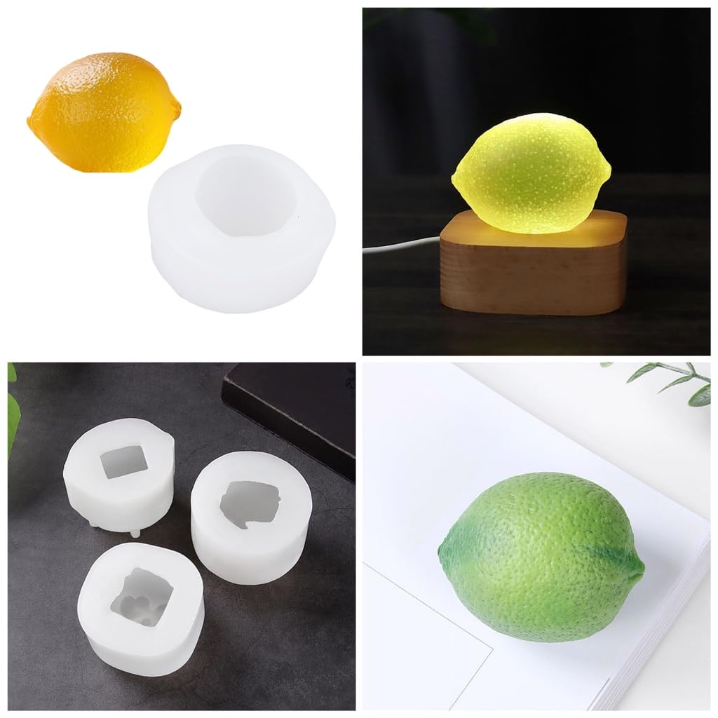 Stampo In Silicone Trasparente A Forma Di Limone Per Sapone Fai Da Te - Morbido E Riutilizzabile, 7x7x2.5 Cm