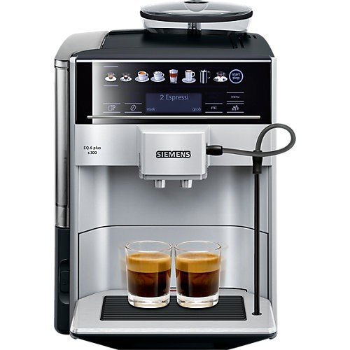 Siemens EQ.6 plus s300 Kaffeevollautomat TE653501DE, Speicherung Profile, Dampf-Reinigung, Doppeltassen-Funktion, 1.500 Watt, silber