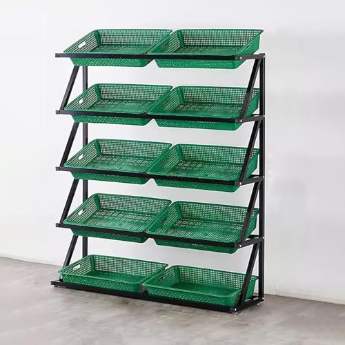 Cesta de gran capacidad con 5 niveles para la perfecta organización de frutas y alimentos