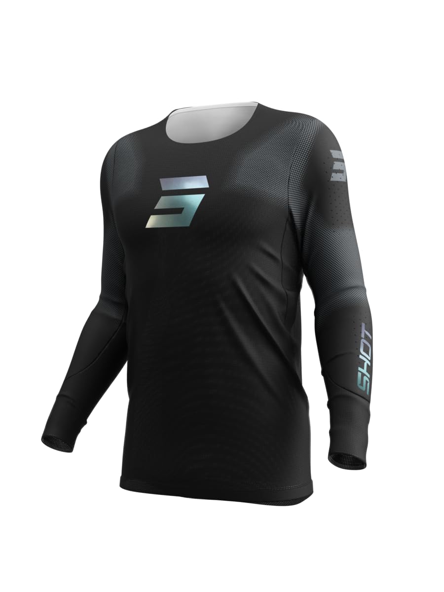 Shot Race Gear Aerolite, maglia da uomo a maniche lunghe, iperventilata, MX/MTB – perfetta per le corse di motocross e mountain bike, con inserti in rete multipli per una ventilazione ottimale durante