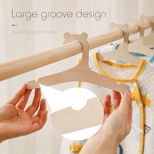 Newborn Hangers For Baby Clothes ,Baby Children Wooden Hangers For Clothes Hangers - 6 Pcs ,30 Pcs Set (9 Inches) #TOP1