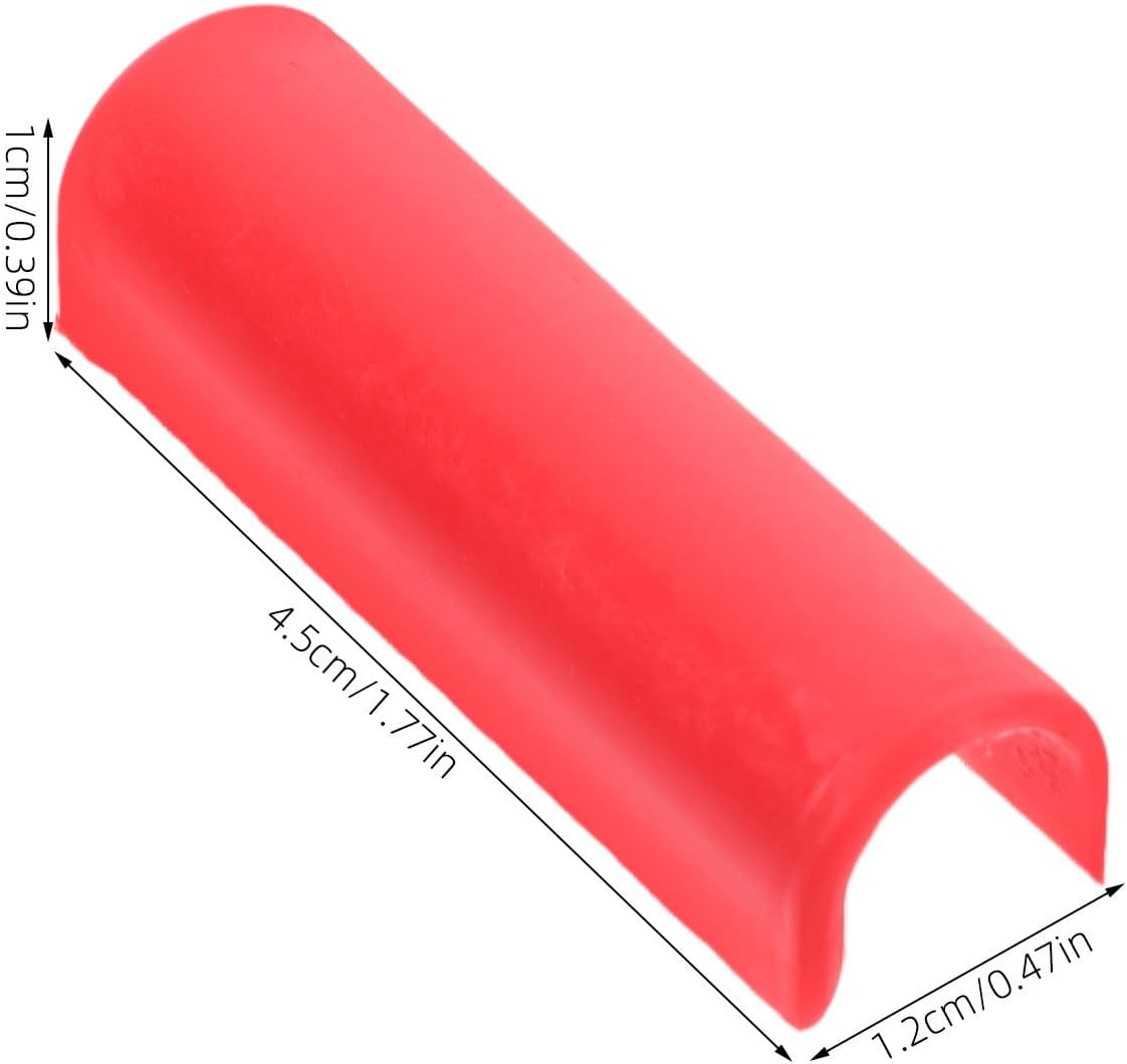 50pcs U Shaped Manual Tile Cutter Protective Sleeve for Guide Pole | Red Plastic U Groove Design, Guide Positioning Pole Protection, Enhanced Safety and Long Lifespan