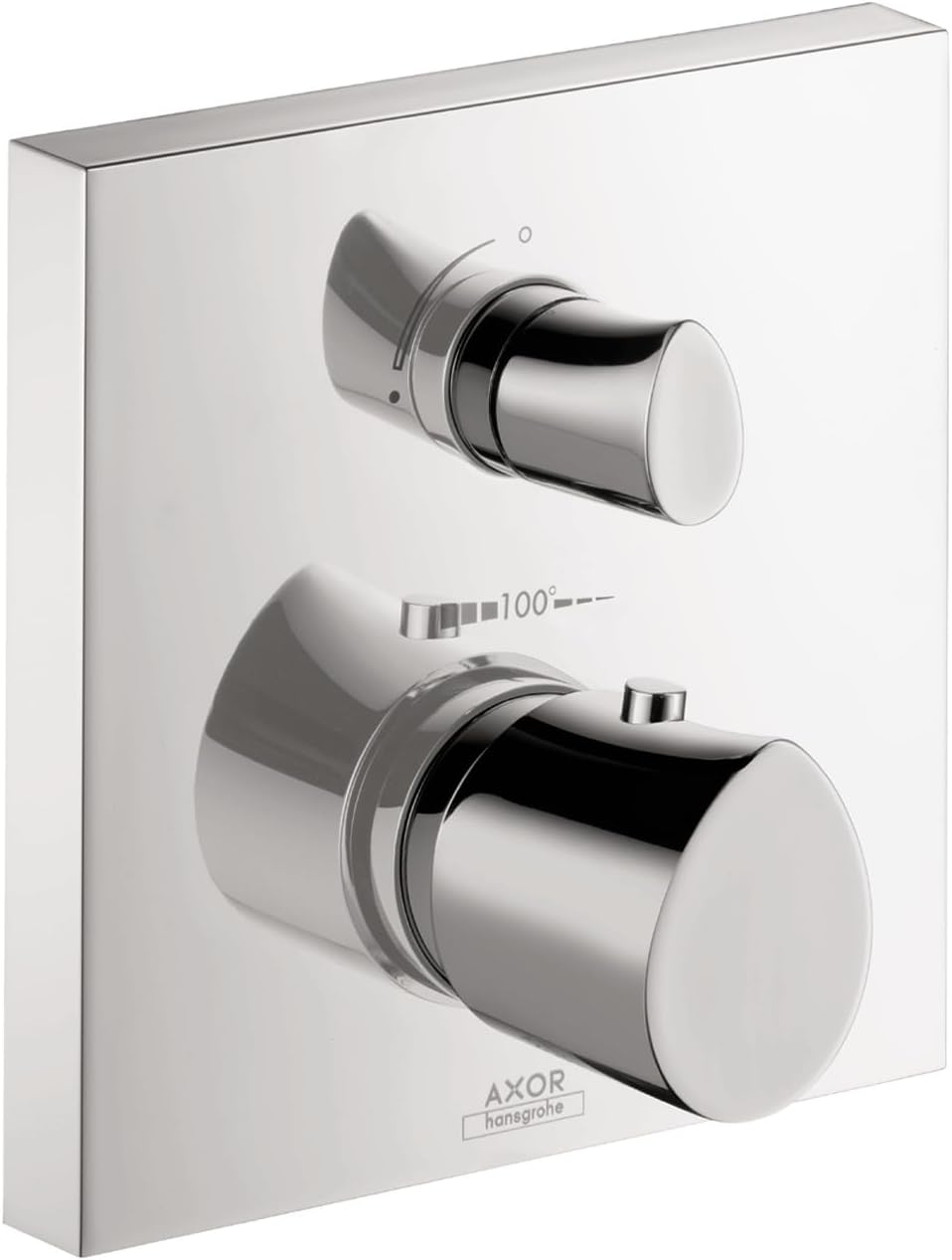 AXOR Starck Organic Avantgarde Premium Volume and Auto Temperature Control 2-Handle 7-inch Wide Thermostatic Shower Trim for Rough-in Valve in Chrome, 12715001