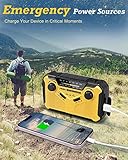 PRUNUS J-369 Wind Up Radio Solar, AM/FM Emergency Hand Crank Radio, Battery Radio with 3000mAh Power Bank, LED Torch, SOS Alarm, USB Phone Charger Perfect for Emergencies & Outdoor Survival - Image 5