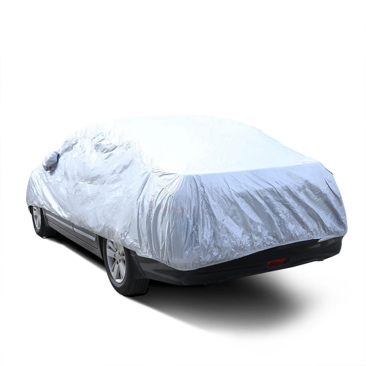 Funda para coche XL exterior gris plata impermeable con material protector de PVC 8