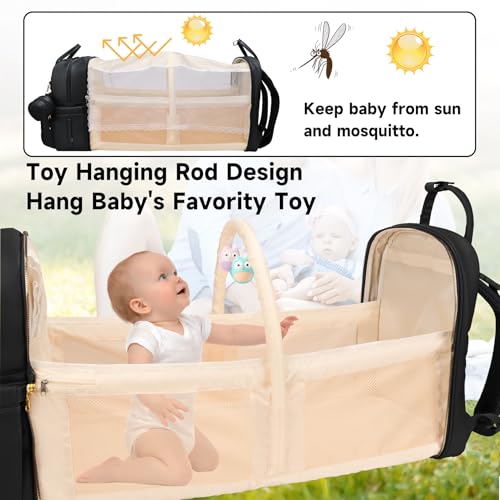 ANWTOTU Leather Baby Diaper Bags with Changing Station(Black) by ANWTOTU - Used condition - Image 2