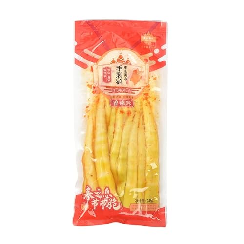 Peeled Bamboo Shoots 248G/Pack, Crispy Tender Bamboo Shoots, Fresh Pickled Pepper Bamboo Shoots, Instant Spicy Snacks, Bamboo Shoots, Chinese Pickled Vegetable, Ready-To-Eat (1 Pack) #TOP16