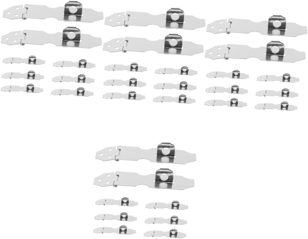 Gadpiparty 32pcs Heavy Duty Hasp Latch Lock for Outdoor Gates Padlock Compatible for Doors Cabinets and Easy to Install and Remove