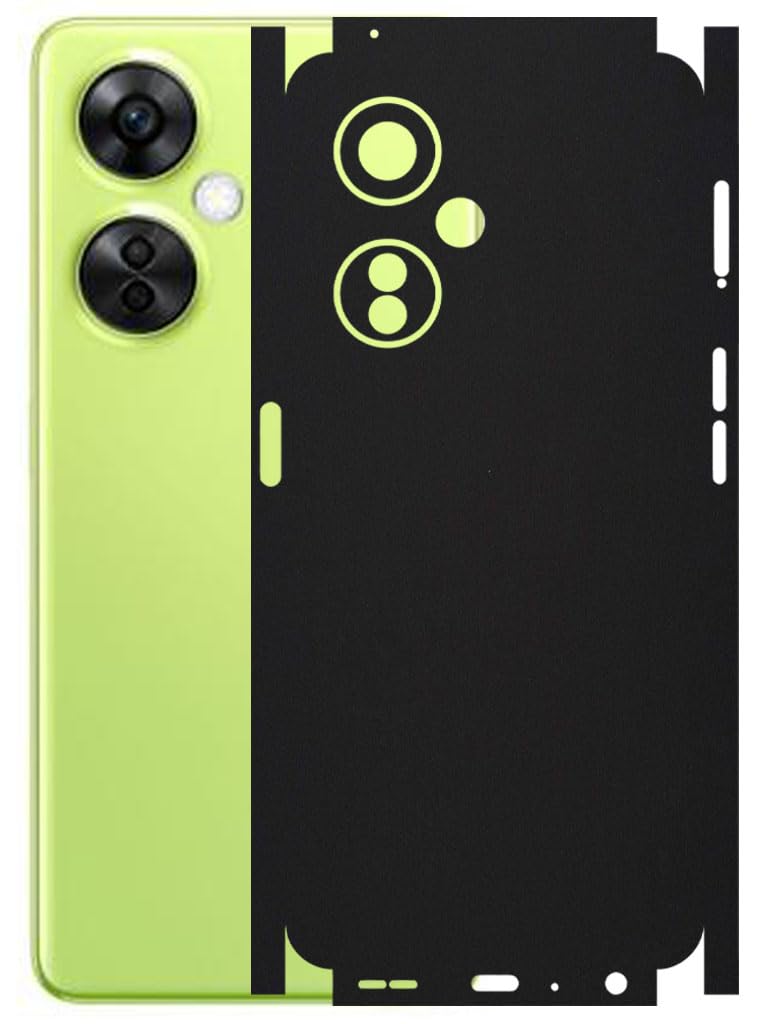 AtOdds - Compatible for OnePlus Nord CE 3 Lite Mobile Back Skin Film Wrap with Camera Protector (Coverage - Back+Camera+Sides) (Matte Black)-image-28