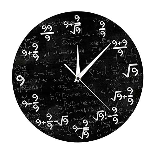 Horloge Murale Équations Mathématiques Cadran Unique Finition Soignée - 2