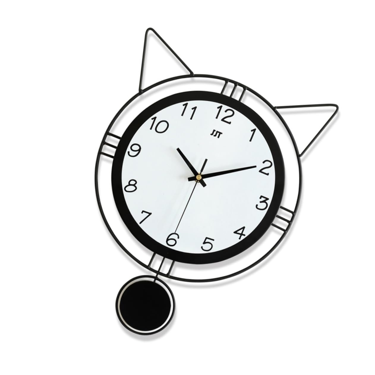 Horloge murale oreilles de chat pour une ambiance douce et poétique dans votre salon