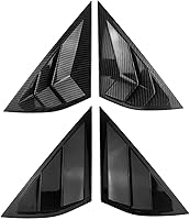 Vista 2 de MACHSWON 2 fundas para rejillas de ventana lateral trasera para Mustang Mach-E 2021-2022 (negro de fibra de carbono)