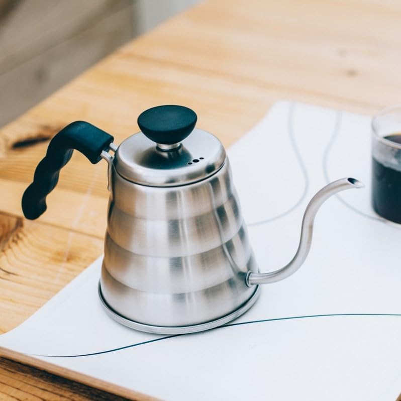 Miniatura 4 de Hario V60 "Buono" Cafetera de goteo de cuello de cisne para olla de cocina, 700ml, acero inoxidable, plateado