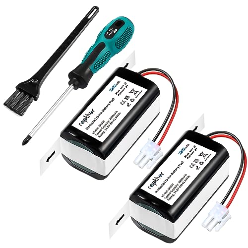 Replacement Battery for ILIFE A4S Robot 2800mAh, Compatible with A4, A4S pro, A6, A7, A9, A10, V3x, Compatible with V7, V7s Plus, V7 PRO, W400, W400s, W450 Robot Vacuum Cleaners,14.8V/41.44Wh(2PCS)