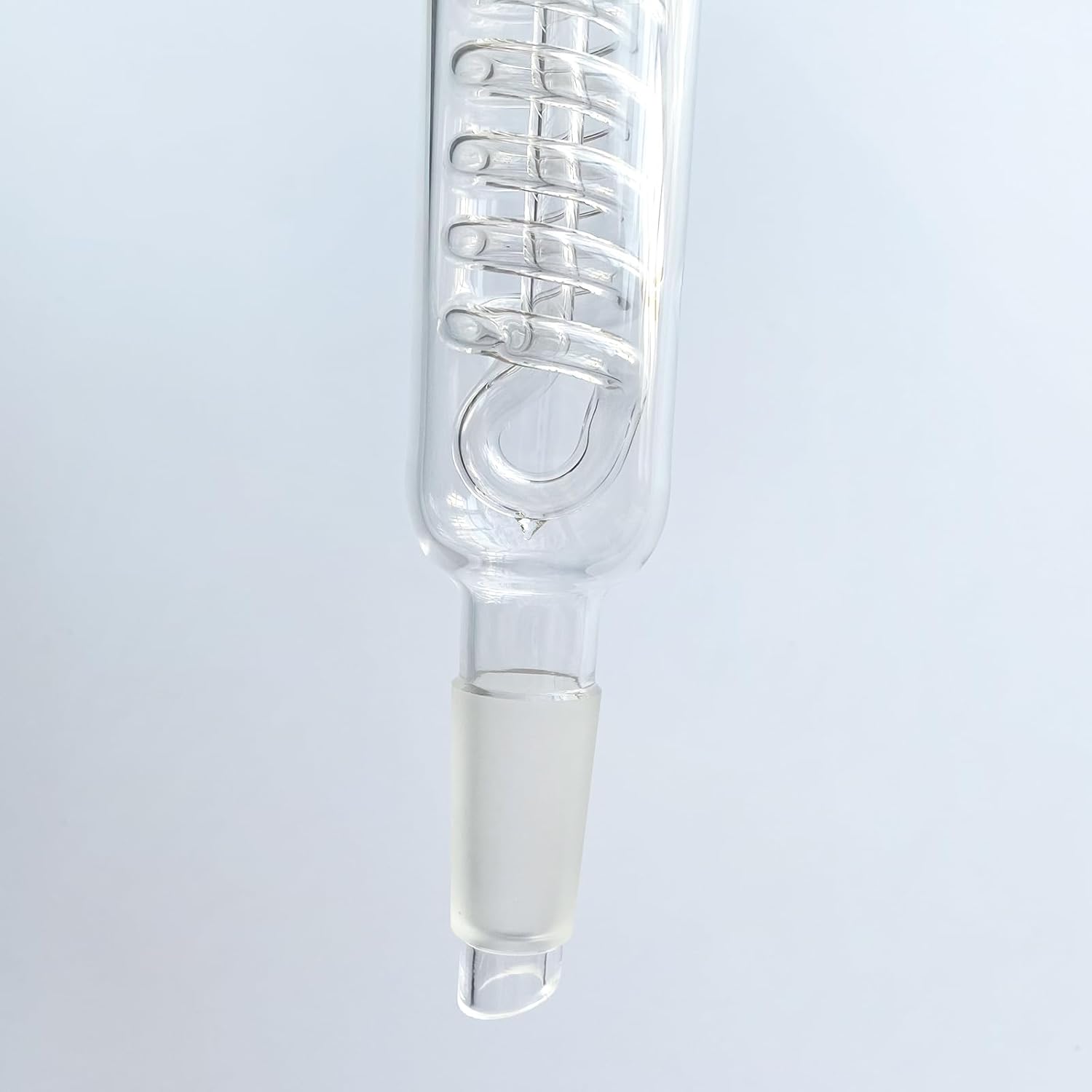 Reflux Condenser with 24/40 Joint, Large Capacity, 125mm in Coil Length and Removable Hose Connections, Borosilicate Glass Reflux Condenser, Lab Glassware