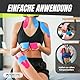 Mobiclinic®, Kinesiologie Tape, Neurologisches Klebeband, 5m x 5cm, Sportpflaster, Muskelentspannung, Kinesiologischer Verband, Geeignet für Verschiedene Bereiche, Face, Blau