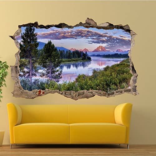 Vinilo decorativo 3D Nature Lake 66 cm x 45 cm miniatura 4