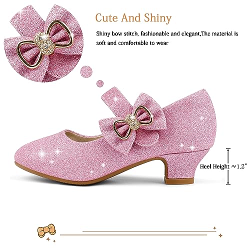 Eithy Girls Dress Shoes Low Heel Bow Princess Summer Flats Sandals Toddler/Little Kid/Big Kid2